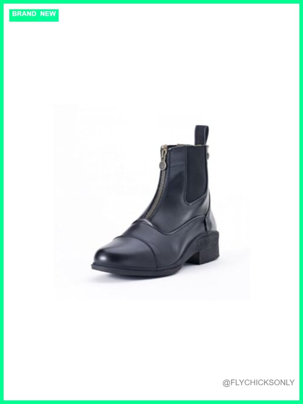 Synthetic Vega Leather Equestrian Riding Paddock Boots Zip